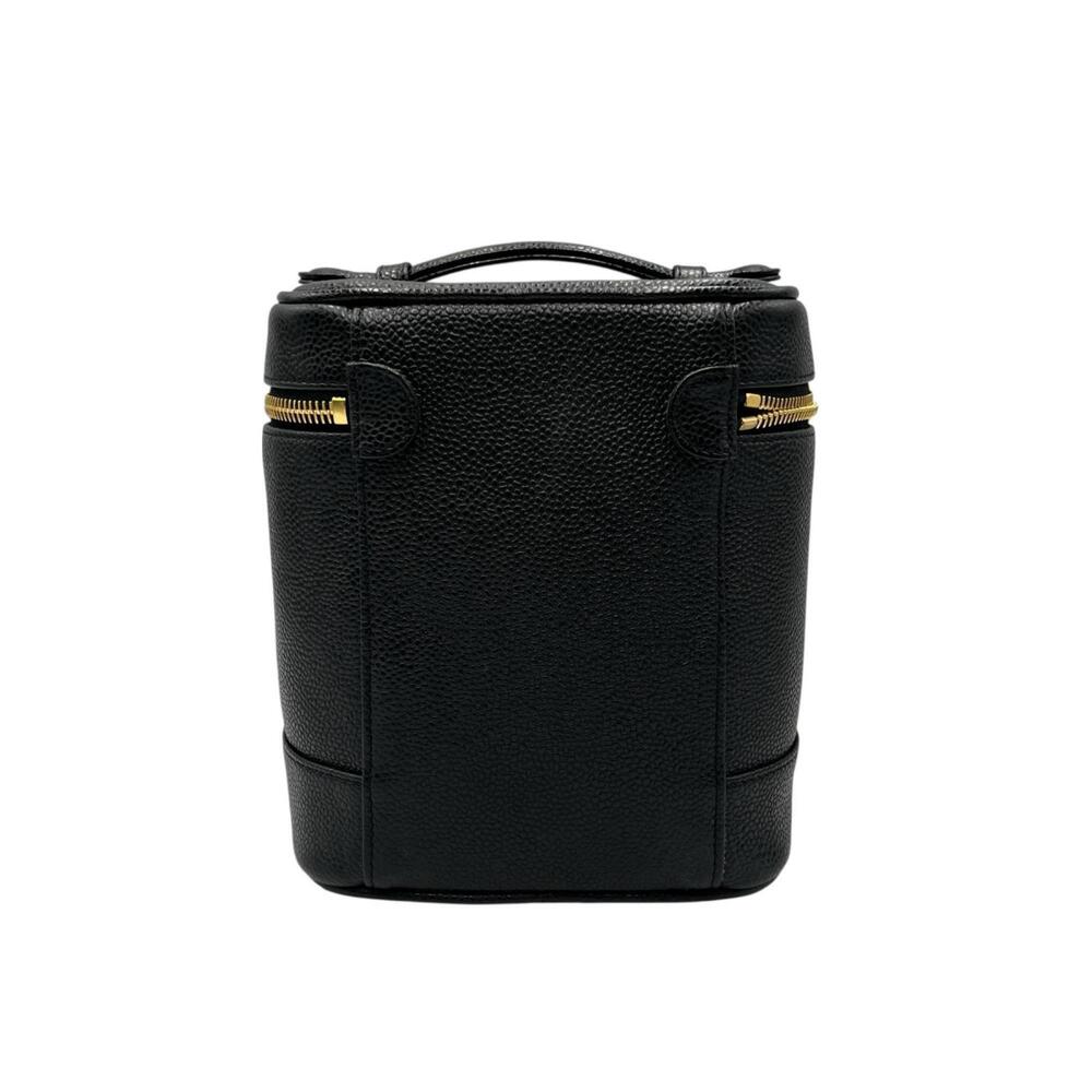 CHANEL Black Caviar Leather Logo Vanity Bag - Picture 2 of 10
